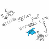 OEM BMW 335i Rear Muffler Passenger Side Diagram - 18-30-7-563-229