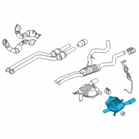 OEM 2008 BMW 335i Rear Silencer, Left, With Exhaust Flap Diagram - 18-30-7-563-228