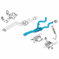 OEM 2008 BMW 335i Exhaust Pipe Centre Diagram - 18-30-7-565-541