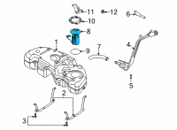 OEM 2022 Ford Escape SENDER AND PUMP ASY Diagram - LX6Z-9H307-D