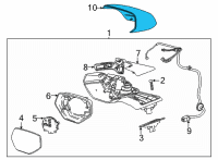 OEM Chevrolet Corvette Mirror Cover Diagram - 84632141