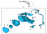 OEM 2020 Chevrolet Corvette Mirror Outside Diagram - 84743810