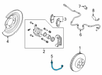 OEM Nissan Sentra Hose Assy-Brake, Rear RH Diagram - 46210-6LB1B