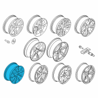 OEM BMW Light Alloy Rim Diagram - 36-11-6-785-257