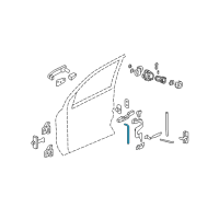 OEM 2008 Pontiac Torrent Rod, Front Side Door Lock Cyl - LH Diagram - 88981015