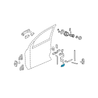 OEM 2006 Pontiac Torrent Handle Asm-Rear Side Door Inside Black Finish 3 Fastener Install Diagram - 15831879