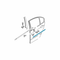 OEM 2004 BMW 330xi Moulding Door Rear Right Diagram - 51-13-8-208-452