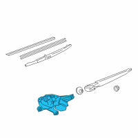 OEM Lexus LX570 Motor Assy, Rear Wiper Diagram - 85130-60241