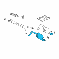 OEM 2006 Cadillac XLR Exhaust Muffler Assembly (W/ Tail Pipe) (RH Proc) Diagram - 10343507