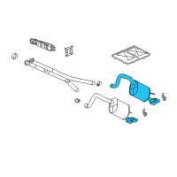 OEM 2005 Cadillac XLR Muffler & Pipe Diagram - 10343506