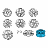 OEM 2014 Dodge Dart Steel Wheel Diagram - 5270040AC