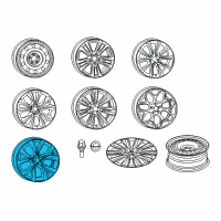 OEM 2015 Chrysler 200 Aluminum Wheel Diagram - 1WM50JXYAA