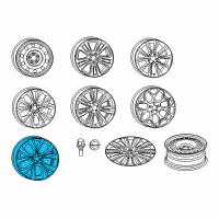 OEM Chrysler 200 Aluminum Wheel Diagram - 1WM50JXYAA