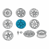 OEM Chrysler Aluminum Wheel Diagram - 1WM47XZAAB