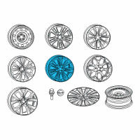 OEM 2017 Chrysler 200 Aluminum Wheel Diagram - 1WM47XZAAB