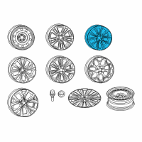 OEM 2015 Chrysler 200 Aluminum Wheel Diagram - 1WM44XZAAB