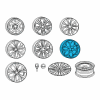 OEM 2017 Chrysler 200 Aluminum Wheel Diagram - 1WM48AAAAB