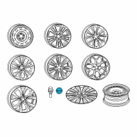 OEM 2017 Chrysler 200 Wheel Center Cap Diagram - 1LB74DX8AB