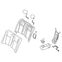 OEM Lexus ES250 Rear Seat Armrest Assembly Diagram - 72830-33K70-B6
