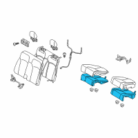 OEM 2015 Lexus IS350 Pad, Rear Seat Cushion, RH Diagram - 71503-53050