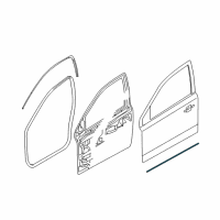 OEM 2008 Saturn Astra Weatherstrip, Front Side Door Lower Diagram - 13238923