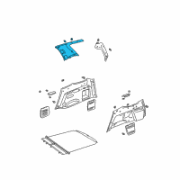 OEM 2003 Toyota Sequoia Quarter Trim Panel Diagram - 62560-0C010-E0