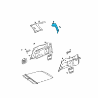 OEM Toyota Sequoia Rear Pillar Trim Diagram - 62570-0C010-E0