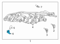 OEM 2020 Nissan Versa Socket Assy-Headlamp Diagram - 26243-5EE0A