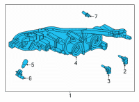 OEM Nissan Versa Headlamp Assy-Rh Diagram - 26010-5EE0A