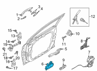 OEM 2021 Hyundai Sonata Door Inside Handle Assembly, Left Diagram - 82610-L1010-YTH