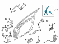 OEM 2022 Hyundai Sonata Door Key Sub Set, Left Diagram - 81970-L1B00