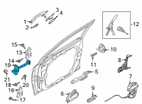 OEM 2022 Hyundai Sonata Checker Assembly-Front Door, LH Diagram - 76980-L0000
