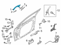 OEM 2020 Hyundai Sonata Door Outside Handle Assembly Diagram - 82651-L1420