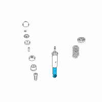 OEM 2002 Hyundai Santa Fe Rear Shock Absorber Assembly Diagram - 55305-26200