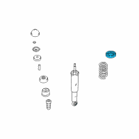 OEM 2006 Hyundai Santa Fe Rear Spring Pad, Upper Diagram - 55341-26000