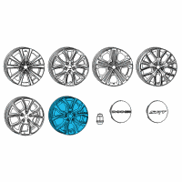 OEM Dodge Durango Aluminum Wheel Diagram - 5ZR77AAAAA