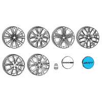 OEM 2018 Dodge Challenger Wheel Center Cap Diagram - 5QW99SZ0AA