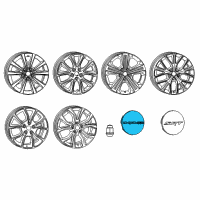 OEM Dodge Wheel Center Cap Diagram - 6CZ27DD5AA
