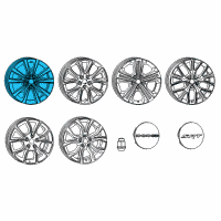 OEM 2014 Dodge Durango Aluminum Wheel Diagram - 1XC16GSAAD