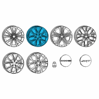 OEM 2019 Dodge Durango Aluminum Wheel Diagram - 1XC17DD5AA