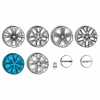 OEM Dodge Durango Aluminum Wheel Diagram - 5ZR77DX8AA