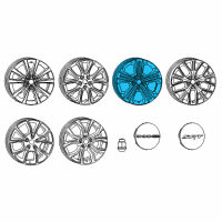 OEM 2014 Dodge Durango Aluminum Wheel Diagram - 1XC18XZAAA