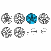 OEM 2015 Dodge Durango Aluminum Wheel Diagram - 1XC18XZAAA