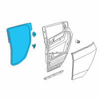 OEM 2010 Acura ZDX Weatherstrip, Right Rear Door Diagram - 72810-SZN-A01