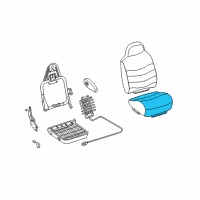 OEM 2004 Ford Excursion Seat Cushion Pad Diagram - YC3Z-78632A23-BA