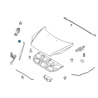 OEM 2007 Kia Sportage Clip-Stay Rod Diagram - 0K2FA56693