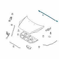 OEM 2007 Kia Sportage Weatherstrip-Hood Diagram - 864301F000