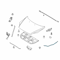 OEM Kia Sportage Cable Assembly-Hood Latch Diagram - 811901F100