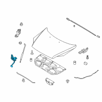 OEM 2008 Kia Sportage Hood Latch Assembly Diagram - 811301F000