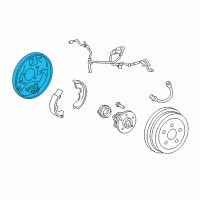OEM Toyota Corolla Backing Plate Diagram - 47043-12490